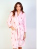 Strawberry Print Flannel House Robe W/ Pockets